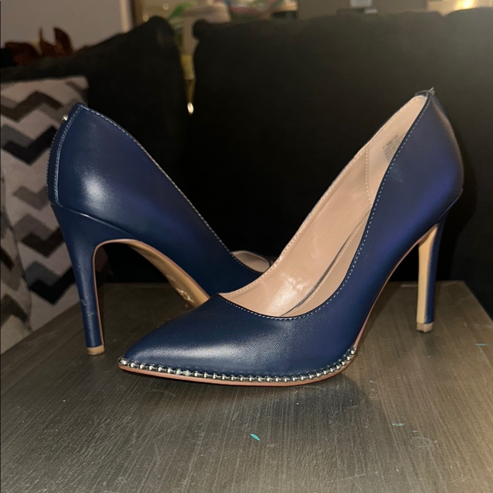 Elegant Navy Blue Stiletto Heels